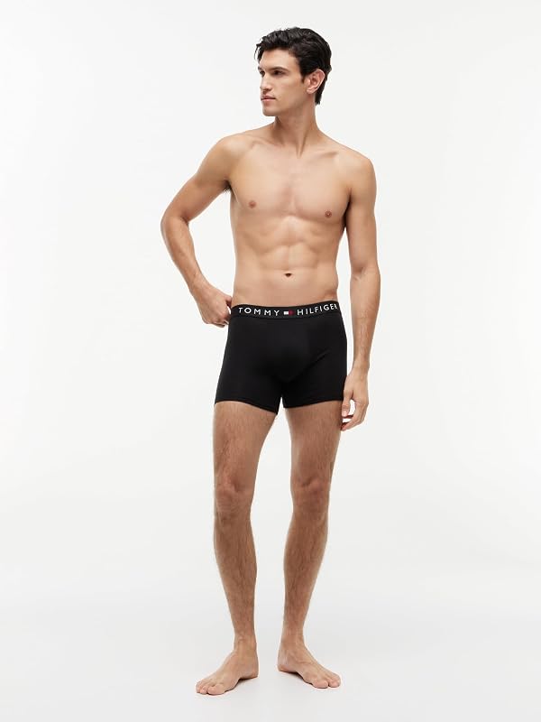 Herren 3er Pack Boxershorts Briefs mit Logobund, Schwarz (Black/Black/Black), S — Foto 3 von 5