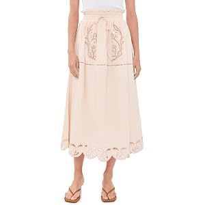 MOON RIVER Women's Eyelet Detail Skirt