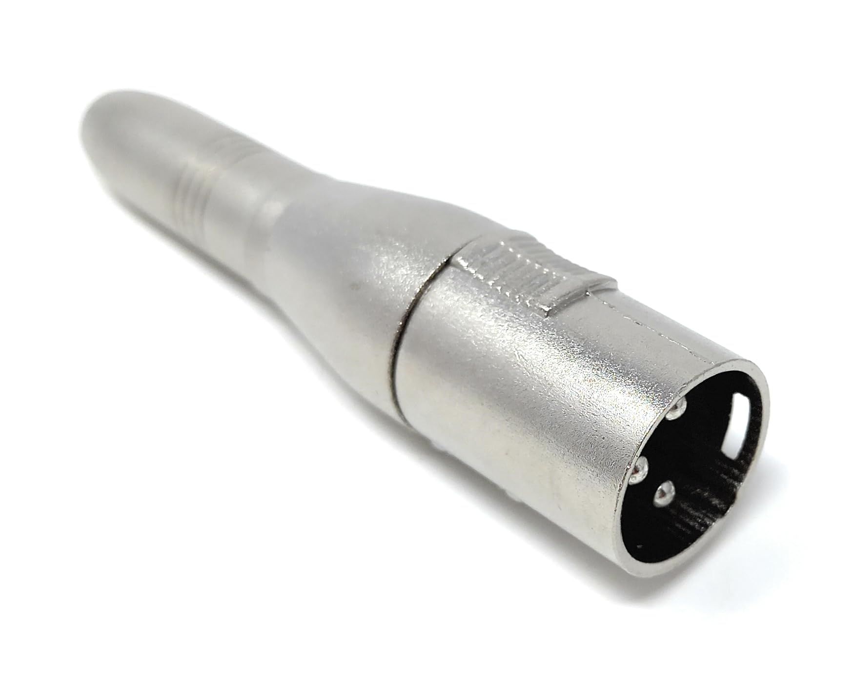 DRUT 1pcs XLR Male 3 Pins to 6.35mm Mono Jack Socket Cable Microphone Music Instrument Adapter Converter (Silver)