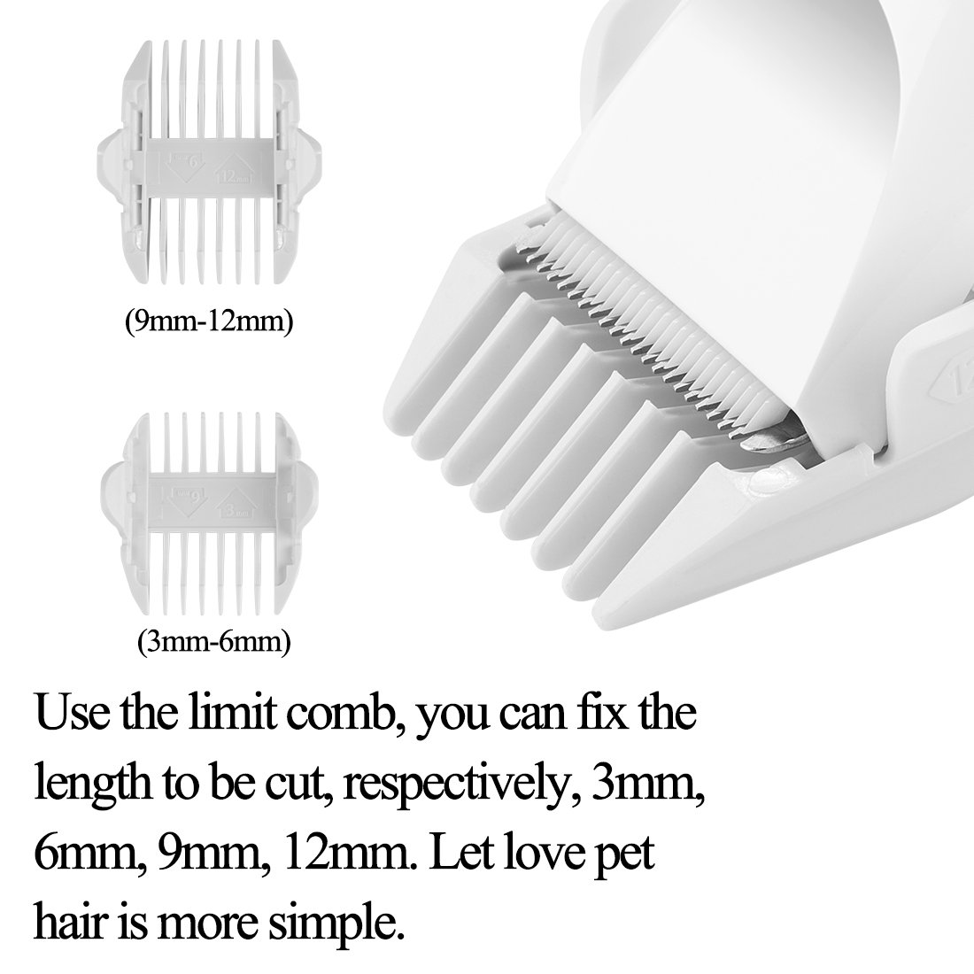 Heavy Duty Pet Hair Clipper Dogs Cats Cordless Professional Grooming Trimming Kit Set