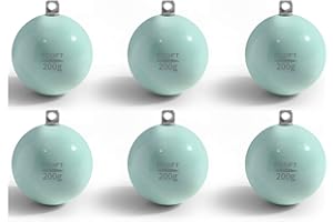 ECOFT Lead Free Fishing Weights Sinkers 20g-200g Coated Egg Sinkers Cannonball Weights Assorted Sizes Bag and Fishing Weights Assortment Box Non-Lead Fishing Weights Saltwater Freshwater