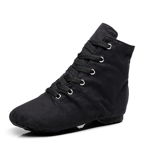 YOYODANCE Lace-up Canvas Dance Shoes Flat Practice Dancing Jazz