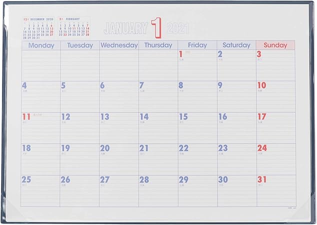 Amazon ライフ 21年 デスクカレンダー A3 月間予定表 21a3c カレンダー 文房具 オフィス用品