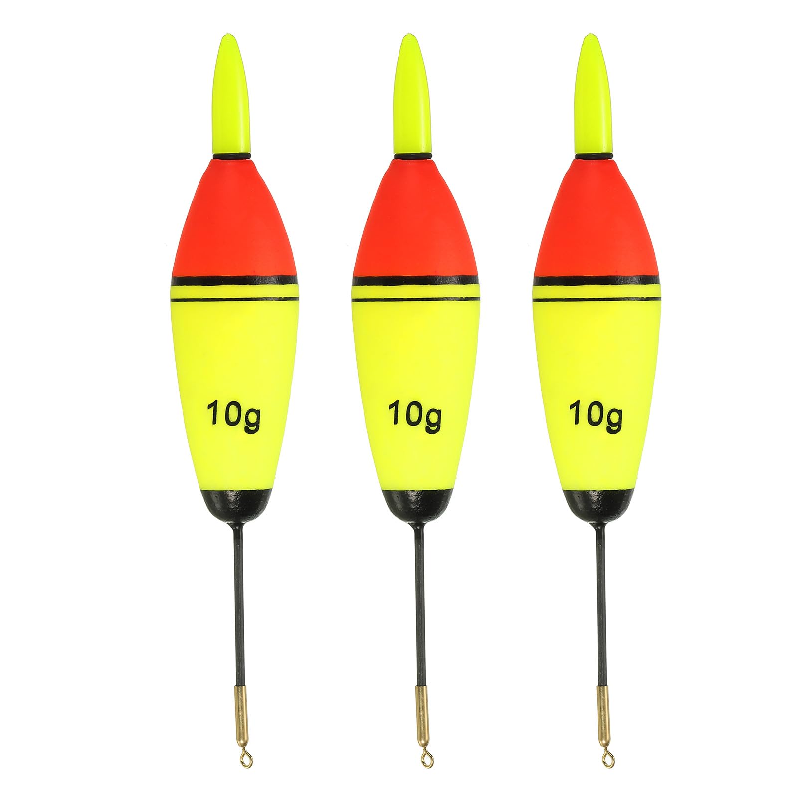 PATIKIL 0.35oz Lighted Fishing Slip Bobbers, 5 Pack EVA Light Up in Green Fishing Float for Night Fishing