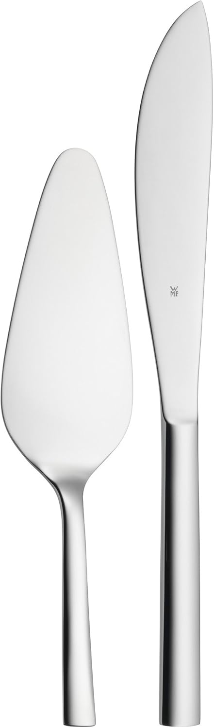 WMF Nuova Obst-/ Kuchenbesteck Set 2-teilig, Tortenmesser, Tortenheber Edelstahl, Cromargan Edelstahl poliert,