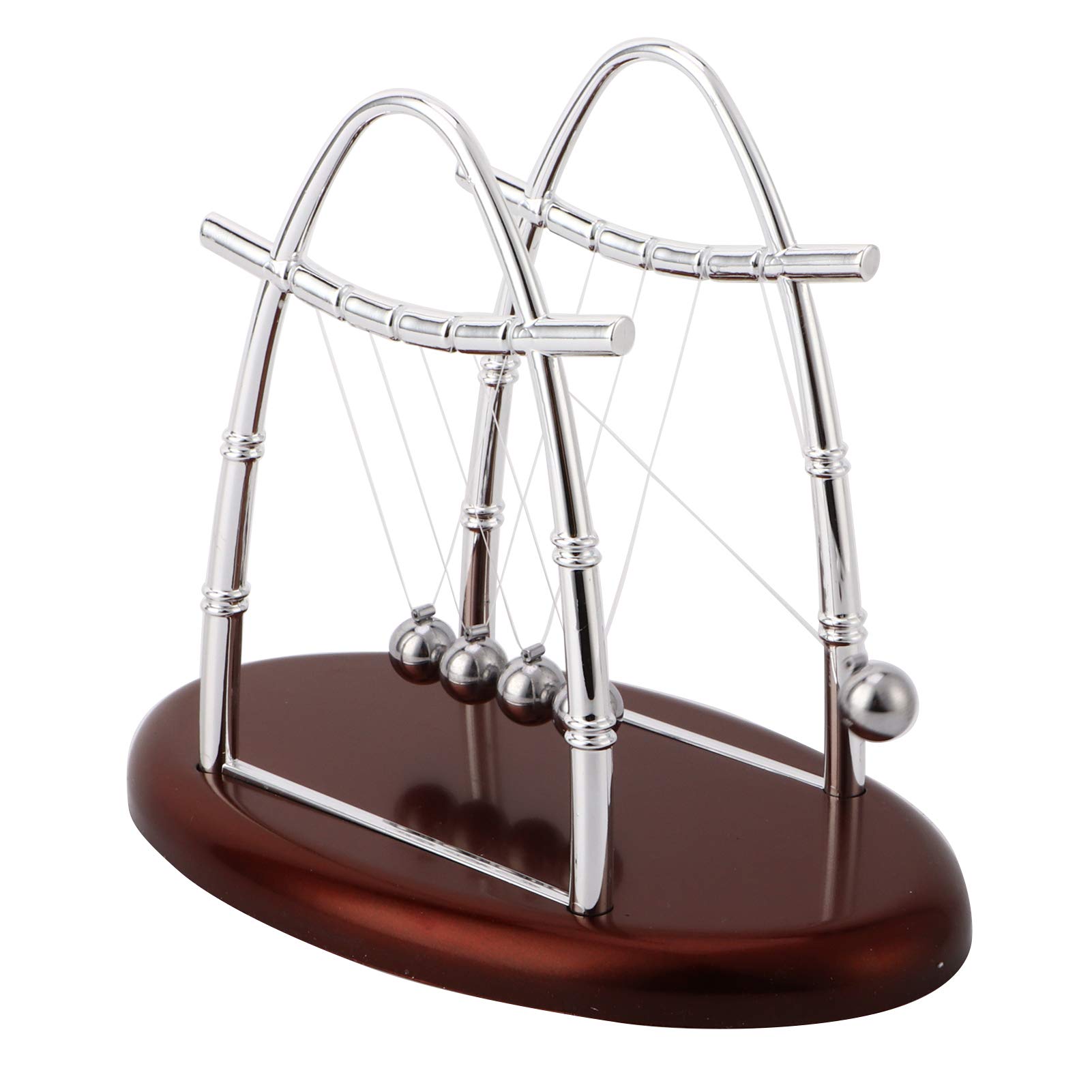 Haofy Newtons Cradle Balance Ball with Mirror Table Decoration, Suitable for home and Office Table Dynamic Accessories, Scientific Physics Gadgets