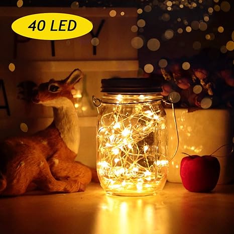 Solarlampen Aussen Led Solar Licht Einmachglas Infinitoo Solarglas 2m 40er Led Kupferdraht Leuchten Aussen Garten Laterne Solarleucht Wasserdichte Garten Hangeleuchten Amazon De Beleuchtung