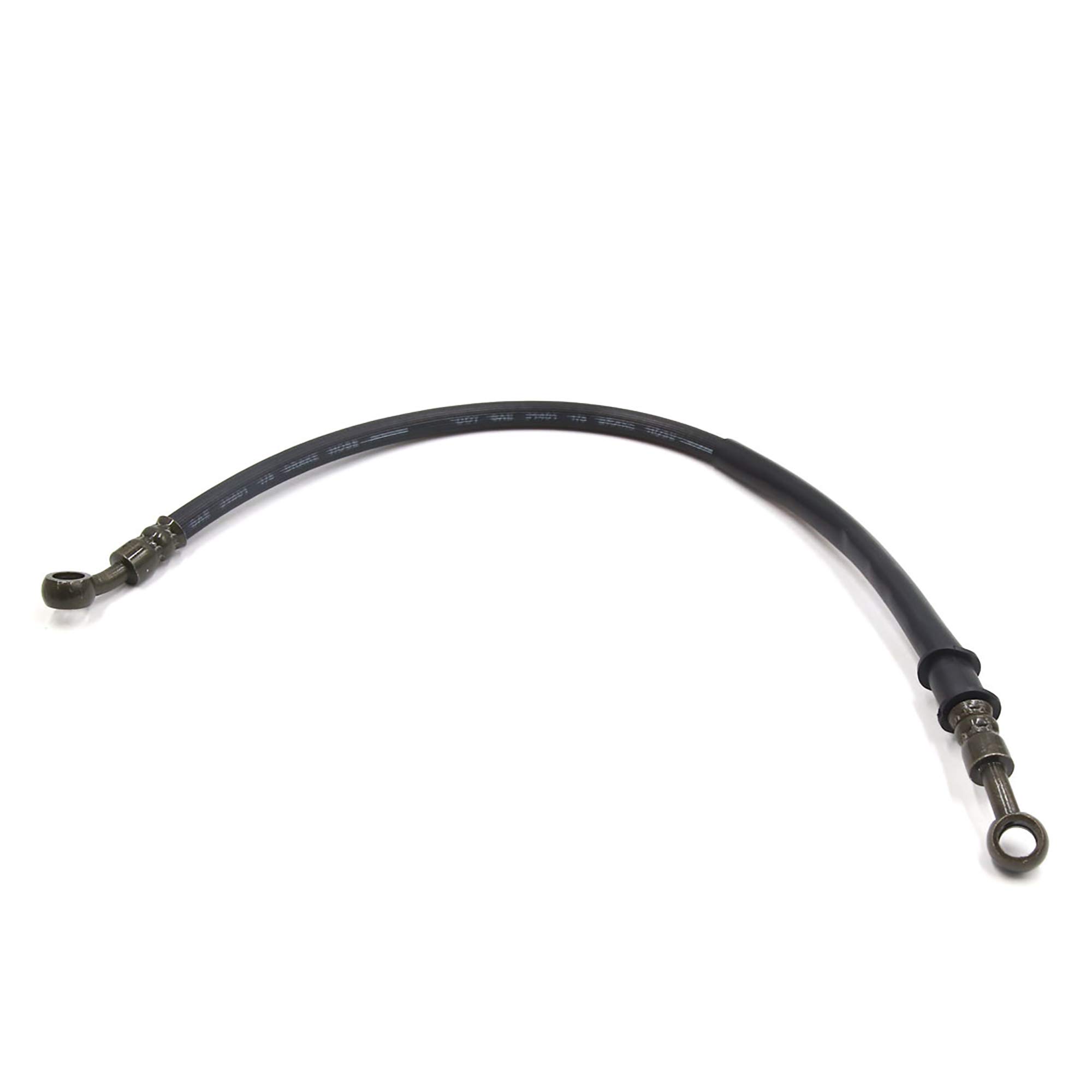 sourcingmap Black Metal 55cm Length Brake Hose Oil Fuel Line Tube for Motorcycle