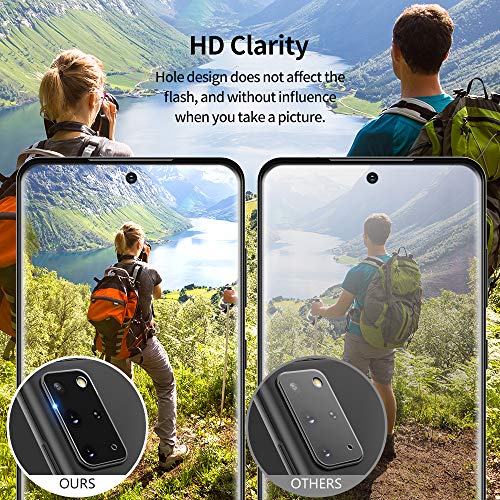 Tensea Compatible Galaxy S20+ Camera Lens Protectors 6.7 inch, Ultra Thin Tempered Glass Film Screen Protector for Samsung Galaxy S20 Plus S20+, 3 Pack