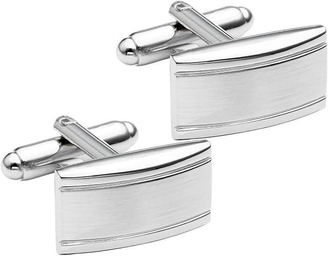 Amazon Jovivi Mak メンズ ファッション アクセサリー カフスボタン スクエア型 カフリンクス シルバー カフス 通販
