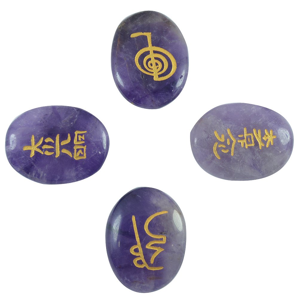 Buy Reiki Crystal Products Amethyst Reiki Symbol Set Reiki Symbol Crystal Set Reiki Symbol Stone