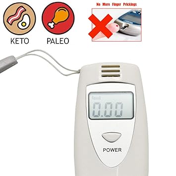 Breath Ketone Meter for ketosis Testing in ketogenic Paleo Atkins Diet ketoXpert + PDF Manual and
