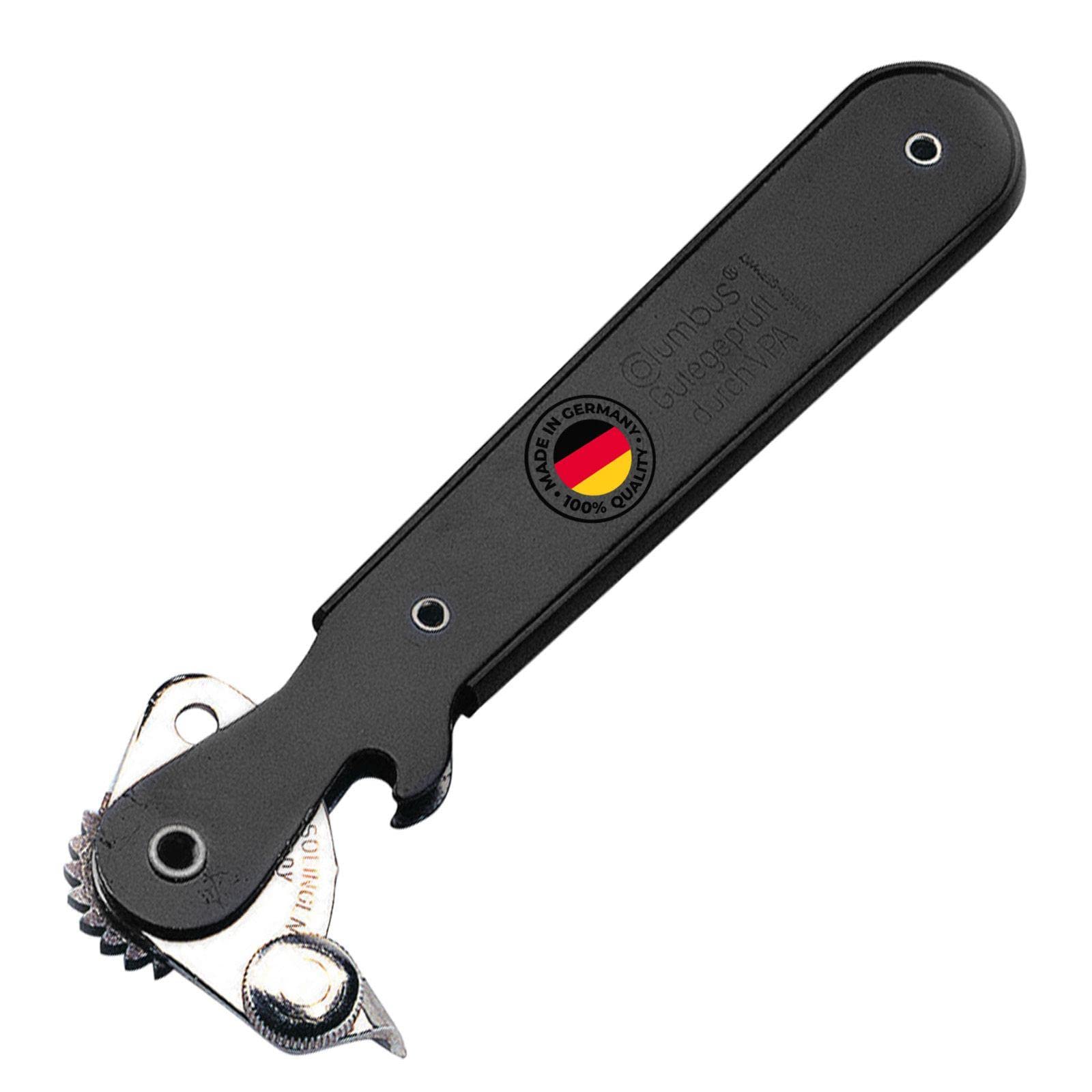 Westmark Lever Can Opener with Cap Opener, Length: 16.2 cm, Steel, Columbus, Assorted Colours: Black/Red/Silver, 10252270
