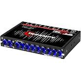 Taramps TEQ 7.4 Stereo 7-band Graphic Equalizer Car Audio Rca Input/Output, Auxiliary Gain, Fader Control 2 Input Channel 3 Output Channel, Blue LED Sound Equalizer