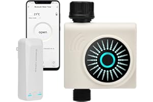 Johgee Smart WiFi Water Timer for Garden Hose, Bluetooth Hose Timer with Wi-Fi Hub for Outdoor Lawn Faucet, Programmable Irrigation Sprinkler Timer, Automatic and Manual