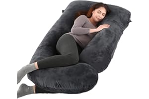 ALLOPERA Oreiller de grossesse complet de 145 cm avec housse amovible lavable – Soutien du sommeil pour jambes, dos, cou, épa