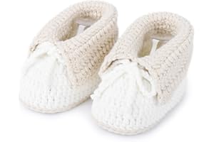 KARUNEL Baby Booties Newborn Infant Shoes Hand Crochet Knit Cotton Soft Cozy Boots for Boy Girl
