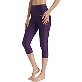 Ubestyle UPF 50+ High Waist Swim Leggings for Women Swim Capris Swim Pant Swim Tights Beach Pants Sun Protective