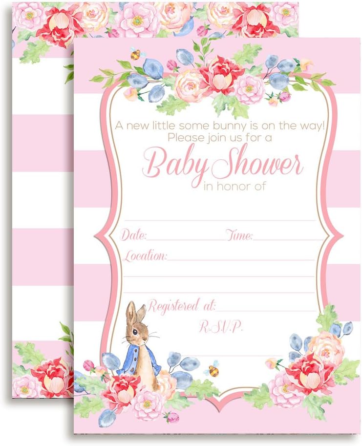 Peter Rabbit Baby Shower Invitation Peter Rabbit Invitation Etsy
