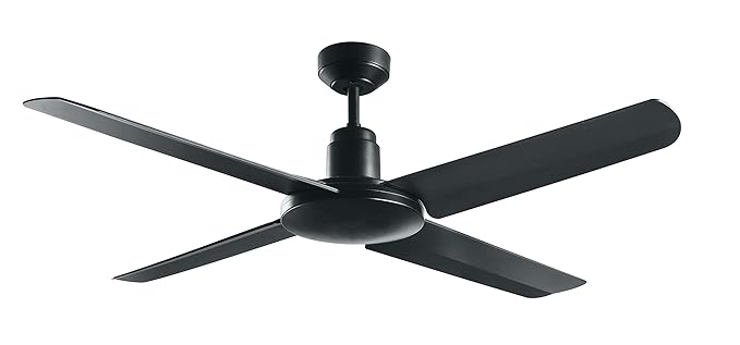 Bayside Nautilus Ceiling Fan Aluminium Abs Black Large 132 Cm