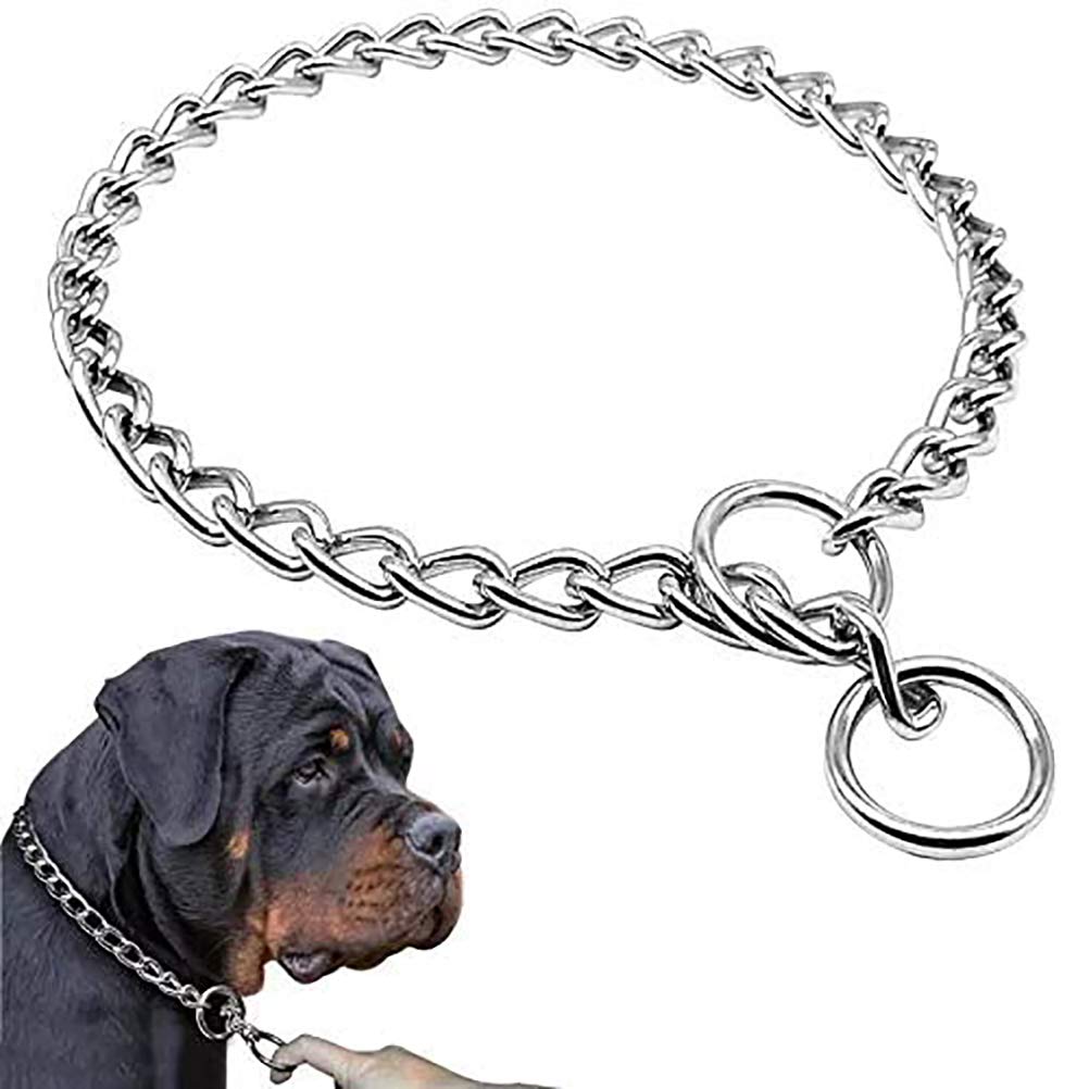 Tianbi Metal Dog Collar,Dog Chain Collar,Pet Dog Collars, Necklace for Dogs,Stainless Steel Training Collars,Strong Stainless Steel Metal Links Slip Chain Collar