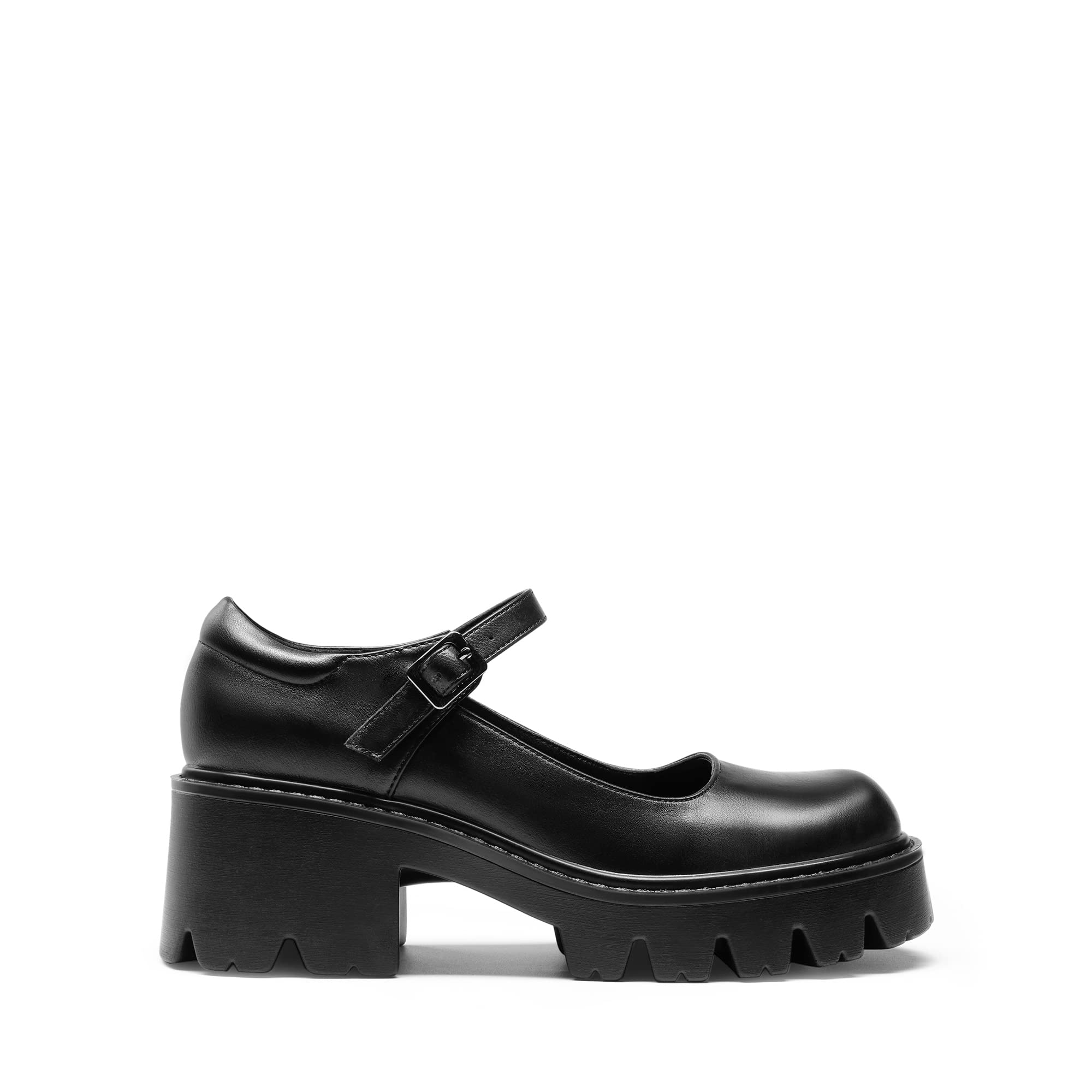 DREAM PAIRS Women's Mary Janes Shoes Platform Dress Low Heel Chunky Pumps Round Toe Ankle Strap Pumps Shoes Oxfords Esther