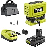 Ryobi 18V High Pressure Inflator Kit with Battery, Charger &amp; Bag