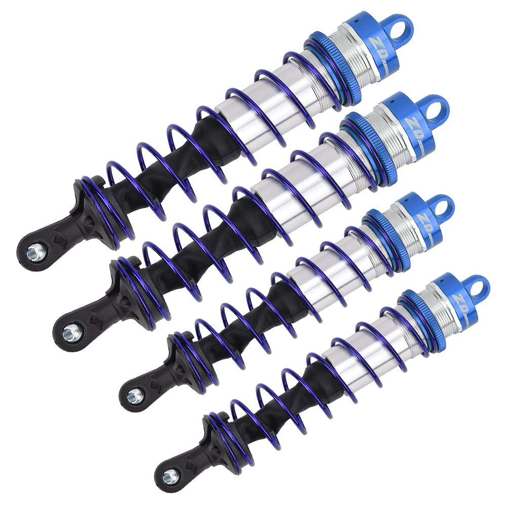 RC Shock Absorber, Metal Oil Pressure Adjustable Shock Front & Rear Damper Compatible with 1/8 RC Car (Blue)