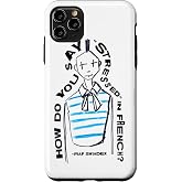 Amazon Brand &ndash; Making the Cut iPhone 11 Pro Max "How do you say 'stressed' in French" Design Case, White