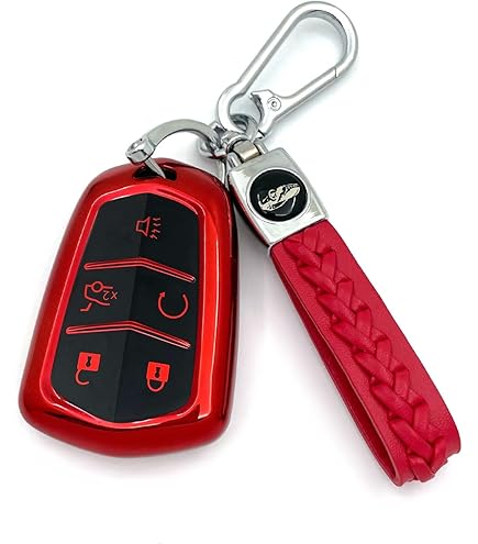 Key Fob Cover For CTSV XTS: 5 Buttons Silicone Remote Case - View #3