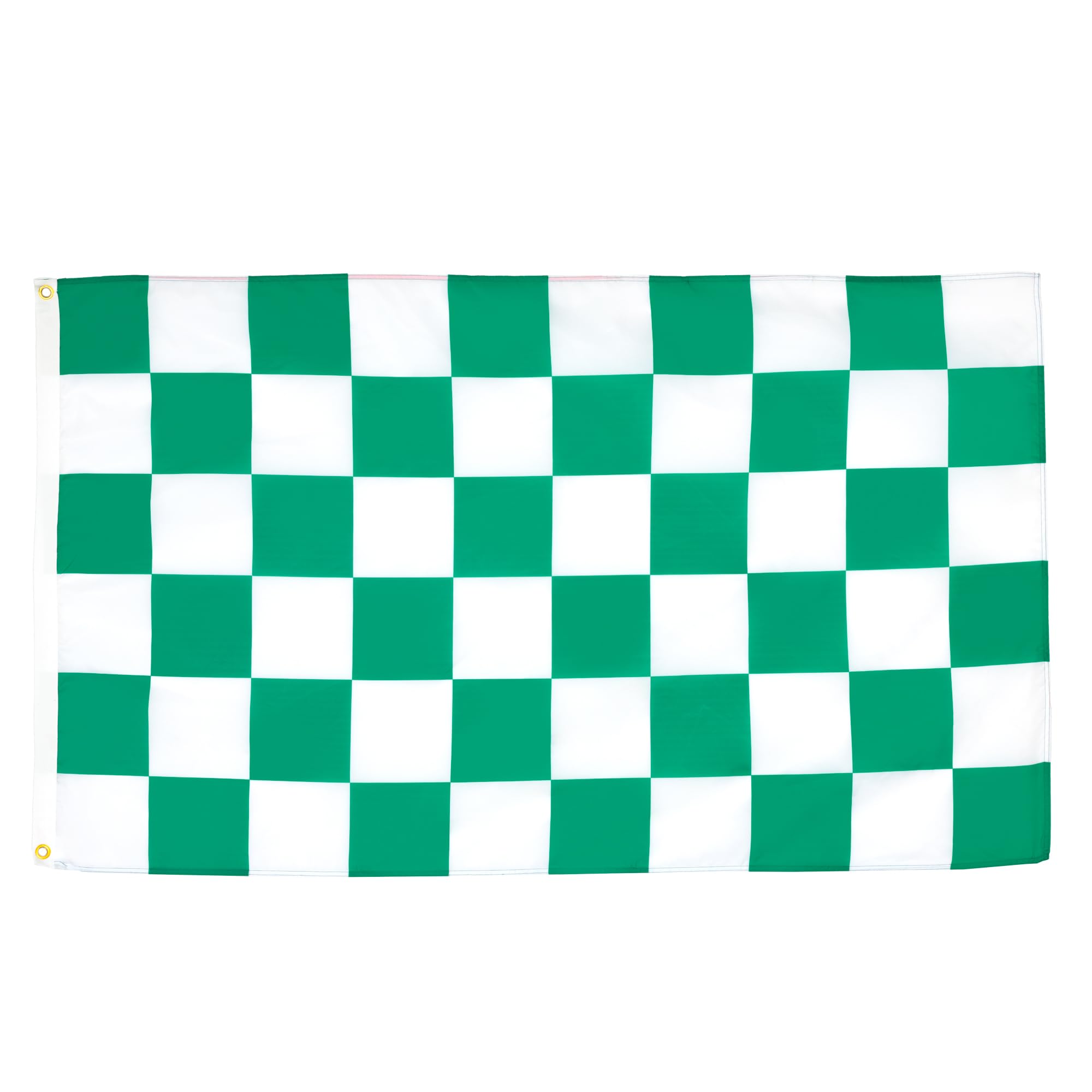 AZ FLAG - Green And White Check Flag - 2x3 Ft - 100D Polyester Checkered Racing Banner with Two Metal Grommets - Fade Resistant - Vivid Colors - 2' x 3' Feet - 90x60 Cm