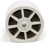 fiXte Large Rubber Door Stopper Bump Stop 33mm White Wall Floor Mount 2 Pack view 4
