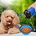 Foloda 2 in 1 Dog Drinking Water Bottle with Bowl, Portable Pet Travel Outdoor Water Cup Food Container for 250g Snack and 350ml Water