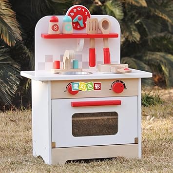 RenshenX Esquina Gourmet de Juguete,Juego de Cocina Madera, Estufa ...