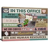 Inspirational Wall Art for Office In This Office We Are Human Resources Wall Art Office Wall Decor Modern Motivation Quotes Painting Prints Prints Artwork for Home Office Decor 16x12in Framed
