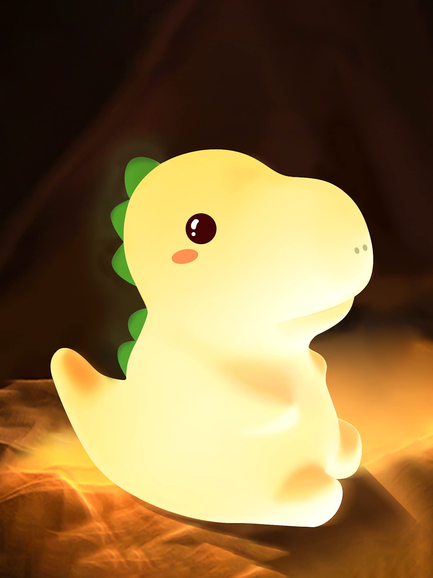 Photo 1 of Dimanito Cute Kids Night Light Night Lamp Night Lights for Kids Bedroom Toddler Baby Portable Silicone Battery Led Nightlight Nursery (Dinosaur)