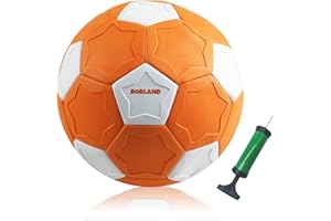 RORLAND Swerve and Curve Size 4 Soccer Ball,Soccer Training Ball with Special Panels to Play, Outdoor Indoor Activities Games, Kids Fun Football for Backyard,Lawn