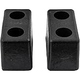 Buyers Products B5500 Molded Rubber Bumper Set, 3 x 3-1/2 x 6 Inch Tall, Durable Rectangular Rubber Bumpers for Truck and Trailer Protection, Compression-Molded Impact Guard, Pack of 2