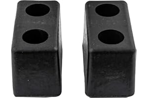 Buyers Products B5500 Molded Rubber Bumper, 3 X 3-1/2 X 6 Inch, Set of Two Bumpers For Truck And Trailer Protection, Durable 