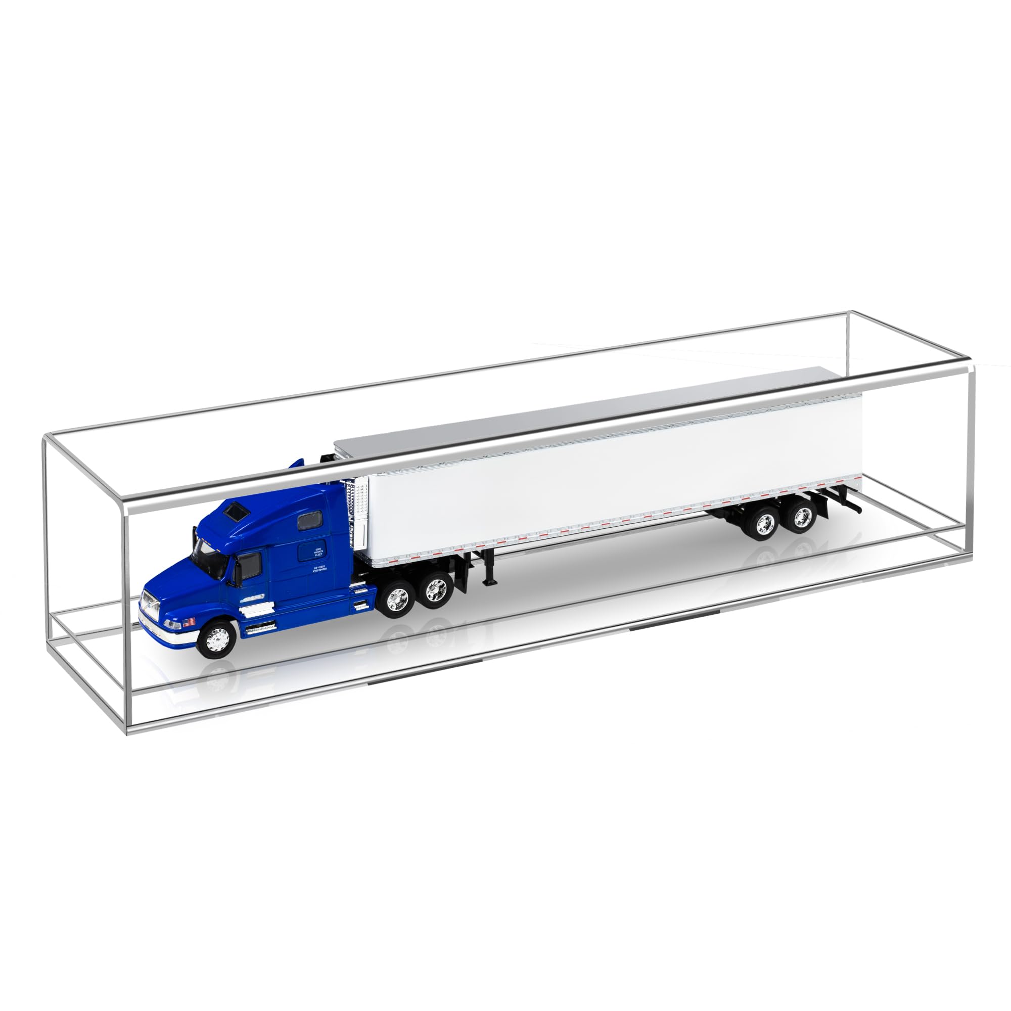 Photo 1 of 1:64 Scale Trucks Display Case with Plastic Base - Acrylic Model Train Truck Display Boxes - Dustproof Showcase for Collectibles Memorabilia