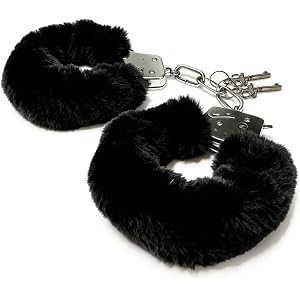 Metal Products, Sturdy and not Easy to Break,blackhandcuffs Metal Handcuffs with Keys，Play Handcuffs, Hand Cuffs Police