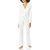 Amazon Essentials Women's Cotton Modal Long-Sleeve Shirt and Full-Length Bottom Pajama Set
