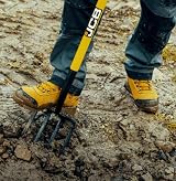 JCB Professional Solid Forged Contractors Fork Heavy Duty Garden Site Digging view 3