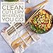 Bamboo Utensils - Natural Cutlery Set - Reusable Wooden Utensil Set to Reduce Plastic to Zero Waste - Portable Flatware Set as an Eco-Friendly Alternative to Disposable Cutlery - 10 Pieces with Case