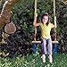 Startostar Adjustable Wooden Trapeze Swing Bar with Plastic Gym Rings, Heavy Duty Adjustable straps Holds up to 264 lbs, Indoor Outdoor Playground Set for Kids