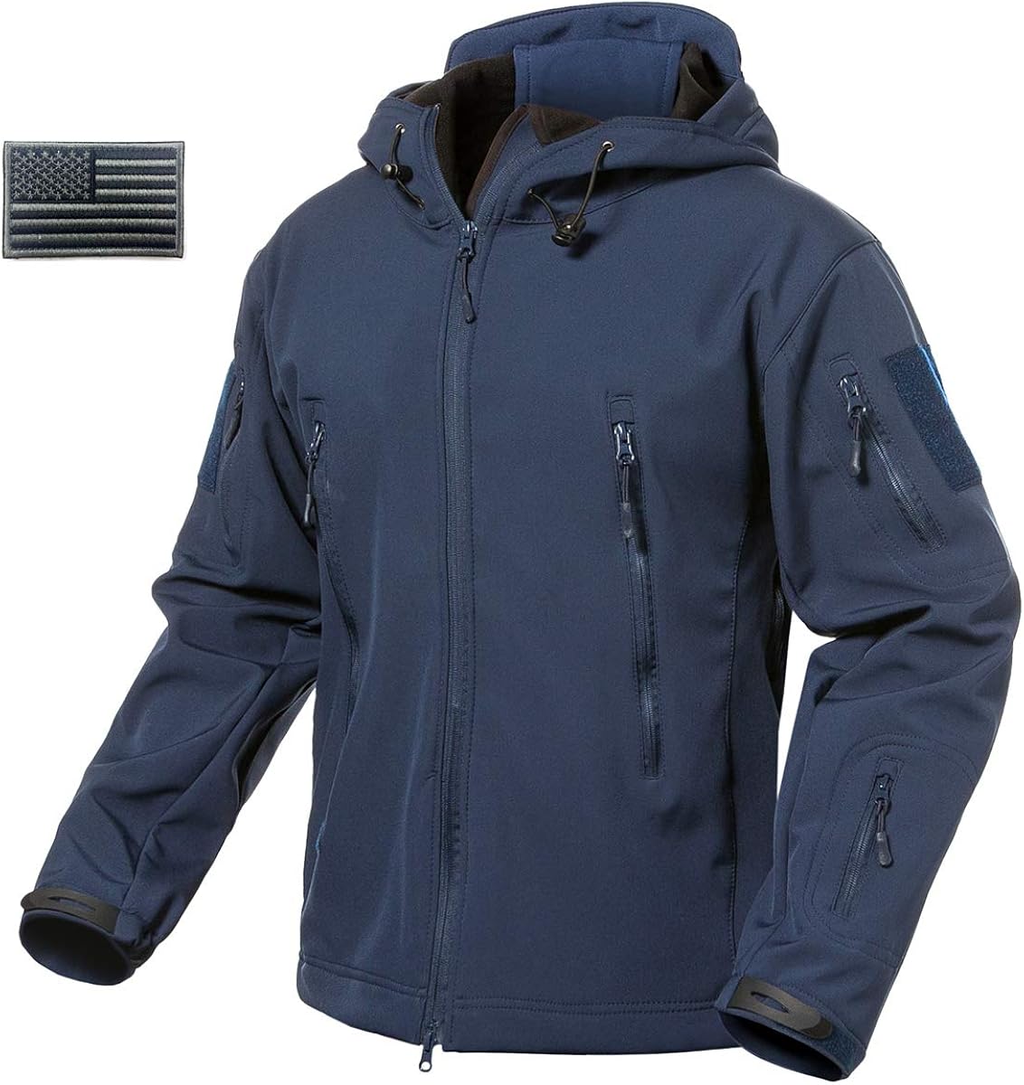 ReFire Gear Men's Army Special Ops Military Tactical Jacket Softshell Fleece Hooded Outdoor Coat: Clothing