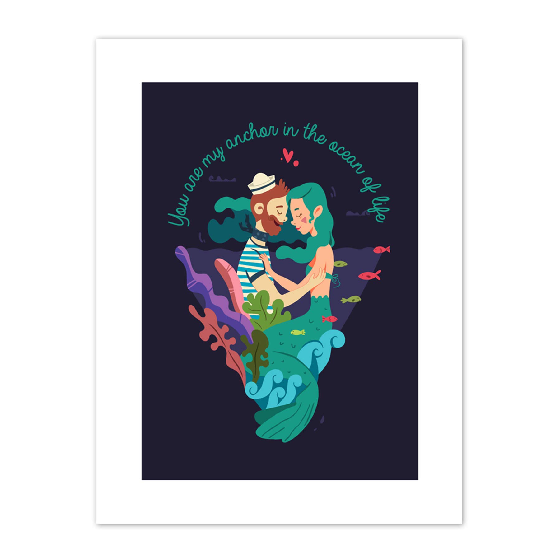 Wee Blue Coo You Are My Anchor Love Sailor Canvas Wall Art Print