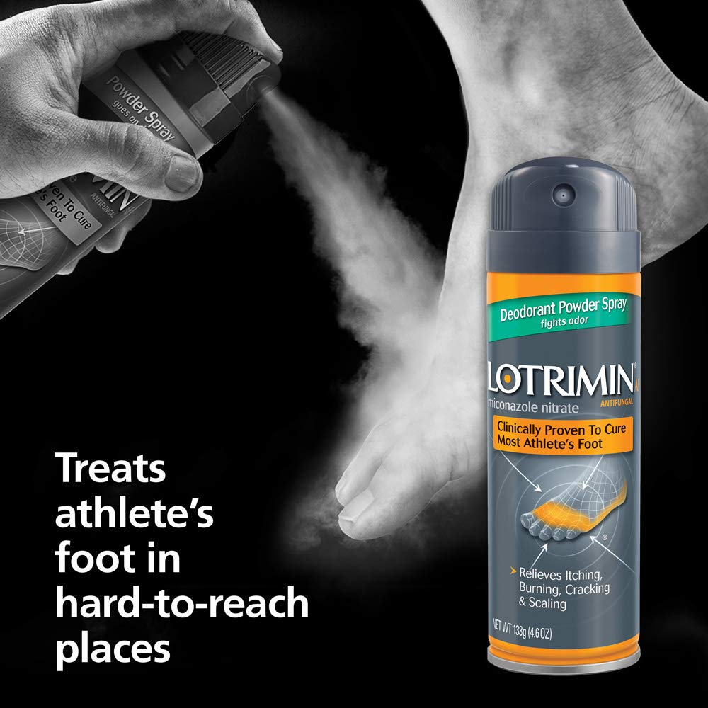 Lotrimin AF Athletes Foot Deodorant Antifungal Powder Spray, Miconazole