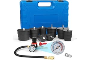 DUOYI Turbo Boost Leak Tester Kit 10Pcs Turbo System Leakage Tester Kit with 4 Pairs of Stepped Adapters 1-3/8" to 3-1/2" Turbo Pressure Leakage Tester for Turbo,Radiators,Cooling,Emissions System