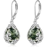 POPLYKE Celtic Filigree Teardrop Drop Dangle Earrings Sterling Silver Leverback Earrings Jewelry for Women